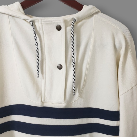 Faherty Womens Daybreak Hoodie Sz XS French Terry Cotton Sunrise Embroidered - Picture 4 of 13